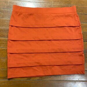 Sexy Basic House Orange/Coral Mini Skirt Size Large